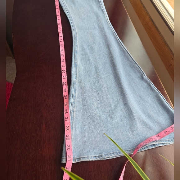 Women's Light Blue Flared Jeans - Picture 10 of 16